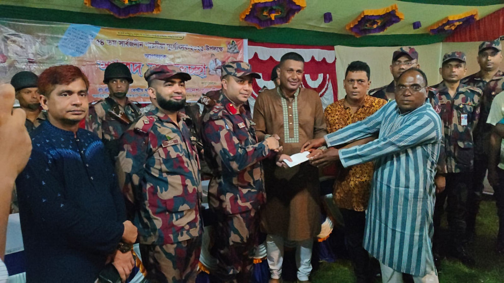 বাঘাইছড়িতে শারদীয় দুর্গোৎসব পরিদর্শনে মারিশ্যা জোন ২৭ বিজিবি