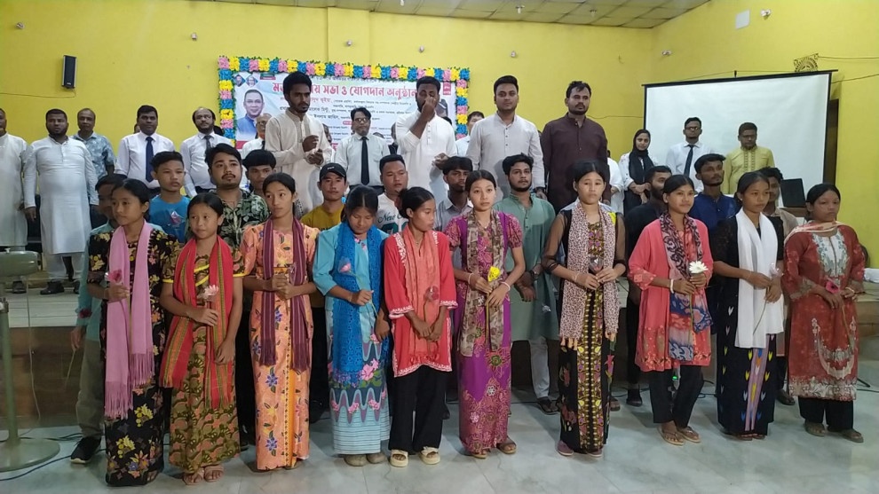 খাগড়াছড়ি গুইমারা উপজেলায় অর্ধশতাধিক পাহাড়ি-বাঙালি শিক্ষার্থীর ছাত্রদলে যোগদান
