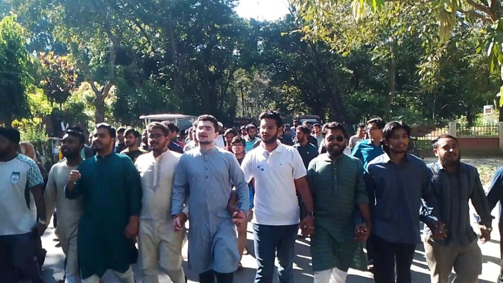 চবিতে ফ্যাসিবাদের দোসরদের অপতৎপরতার বিরুদ্ধে বিক্ষোভ