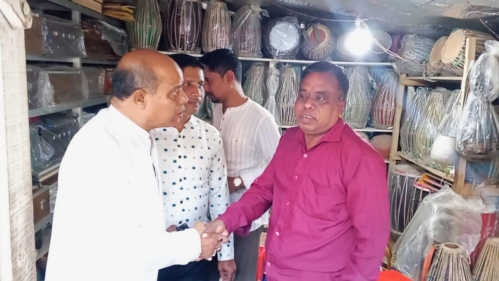 মাটিরাঙ্গা উপজেলায় সনাতন ধর্মাবলম্বীদের ধানের শীষের পক্ষে গণসংযোগ ও লিফলেট বিতরণ