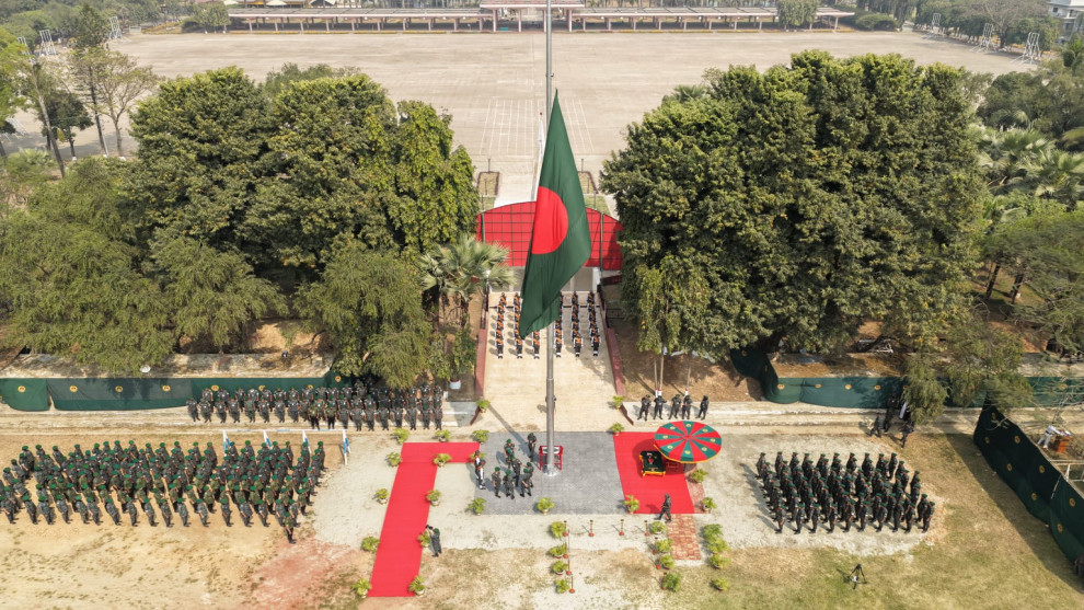 আন্তর্জাতিক মাতৃভাষা দিবসে আনসার-ভিডিপি একাডেমিতে সর্বোচ্চ পতাকা-স্তম্ভ ‘চির উন্নত বিজয় নিশান’ উদ্বোধন