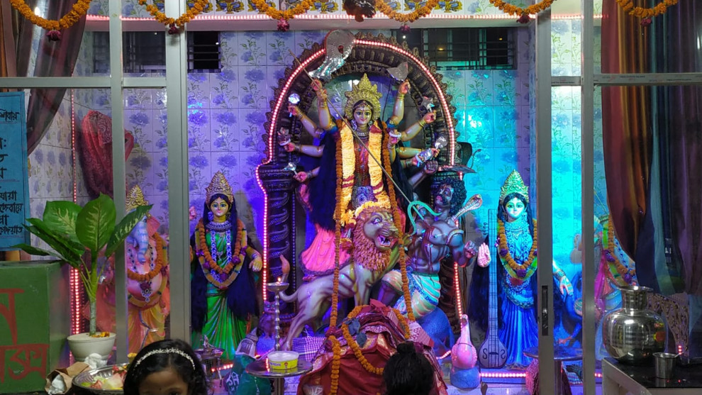 খাগড়াছড়িতে শুরু হয়েছে বাসন্তী পূজা