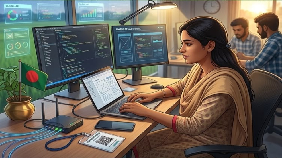 গ্লোবাল মার্কেটপ্লেসে লাল-সবুজের জয়জয়কার: ফ্রিল্যান্সিং ও স্টার্টআপ বিপ্লবে বদলে যাওয়া বাংলাদেশের গল্প