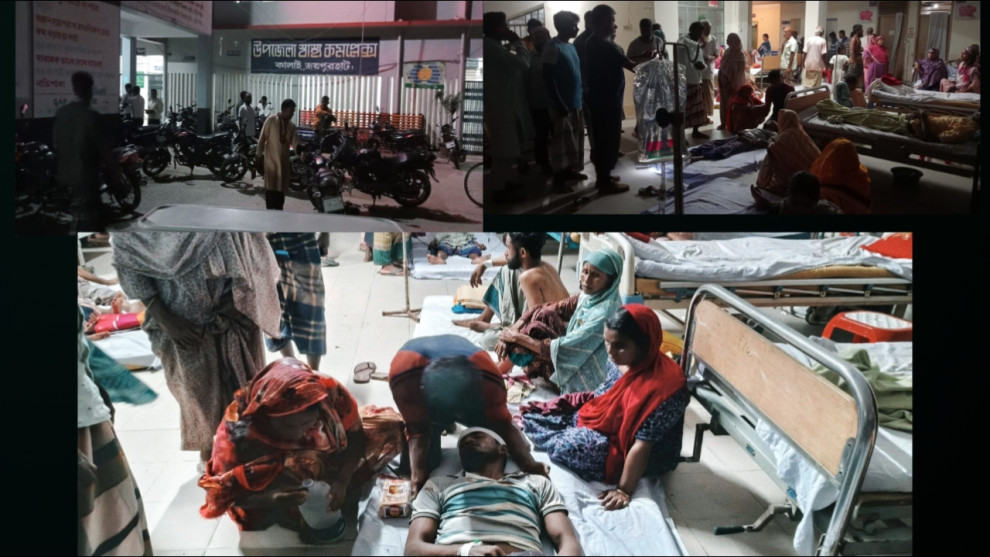 ধান বোঝাই ভ্যানকে ঘিরে দুই পক্ষের সংঘর্ষ, কালাইয়ে আহত নারীসহ ১১