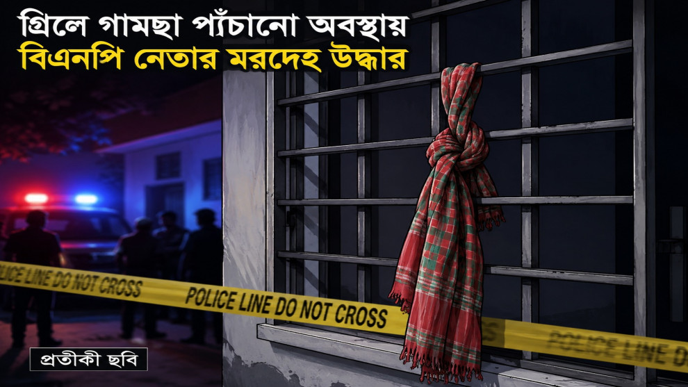 জানালার গ্রিলে গামছা প্যাঁচানো অবস্থায় বিএনপি নেতার মরদেহ উদ্ধার