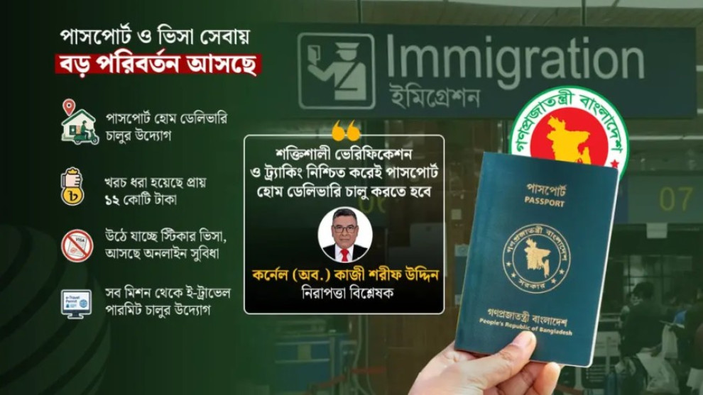 ঘরে বসেই মিলবে পাসপোর্ট, আসছে অনলাইন ভিসা ব্যবস্থা