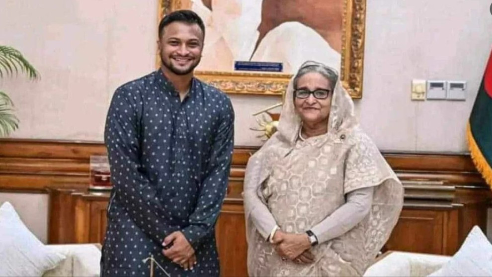 ৫ আগস্ট শেখ হাসিনার সংবাদ সম্মেলনে থাকছেন সাকিব আল হাসান