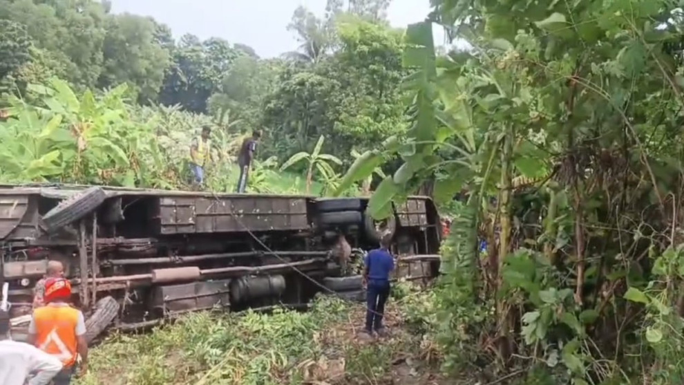 গোপালগঞ্জে বাস খাদে পড়ে নিহত ৩, আহত ৩০