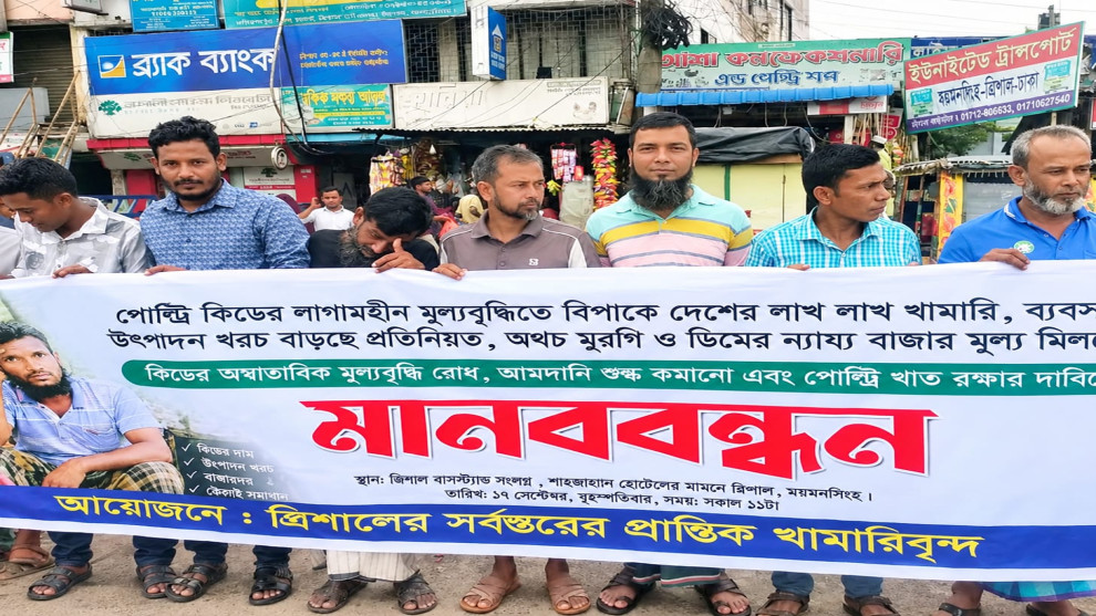 ফিডের দামে দিশেহারা, ব্যাপক লোকসানে বন্ধ হয়ে যাচ্ছে ত্রিশালের পোল্ট্রি খামার