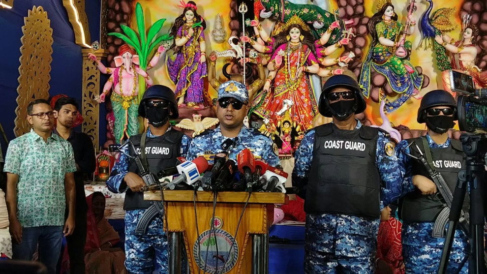 ভোলার উপকূলে দুর্গাপূজায় নিরাপত্তা জোরদার, নজরদারিতে ৩৭১ মণ্ডপ