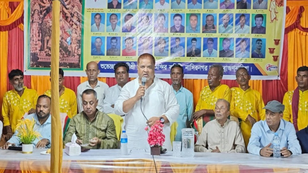 নাসিরনগরে দুর্গাপূজার মণ্ডপ পরিদর্শন, সম্প্রীতি বজায় রাখার আহ্বান এমপি হান্নানের