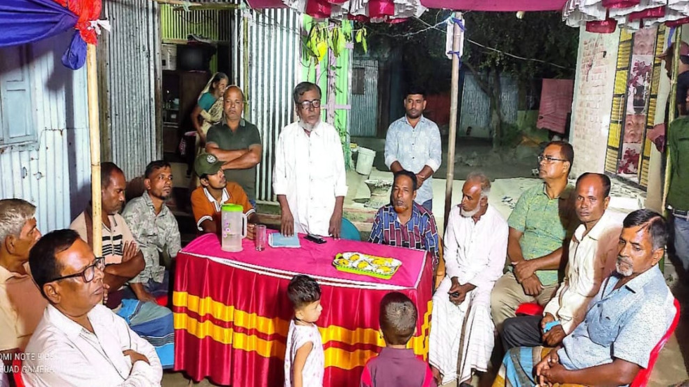 নাসিরনগর সদর ইউপি চেয়ারম্যান পদপ্রার্থী আজদু মিয়ার পূজামণ্ডপ পরিদর্শন